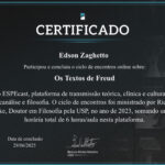 Certificado Textos de Freud